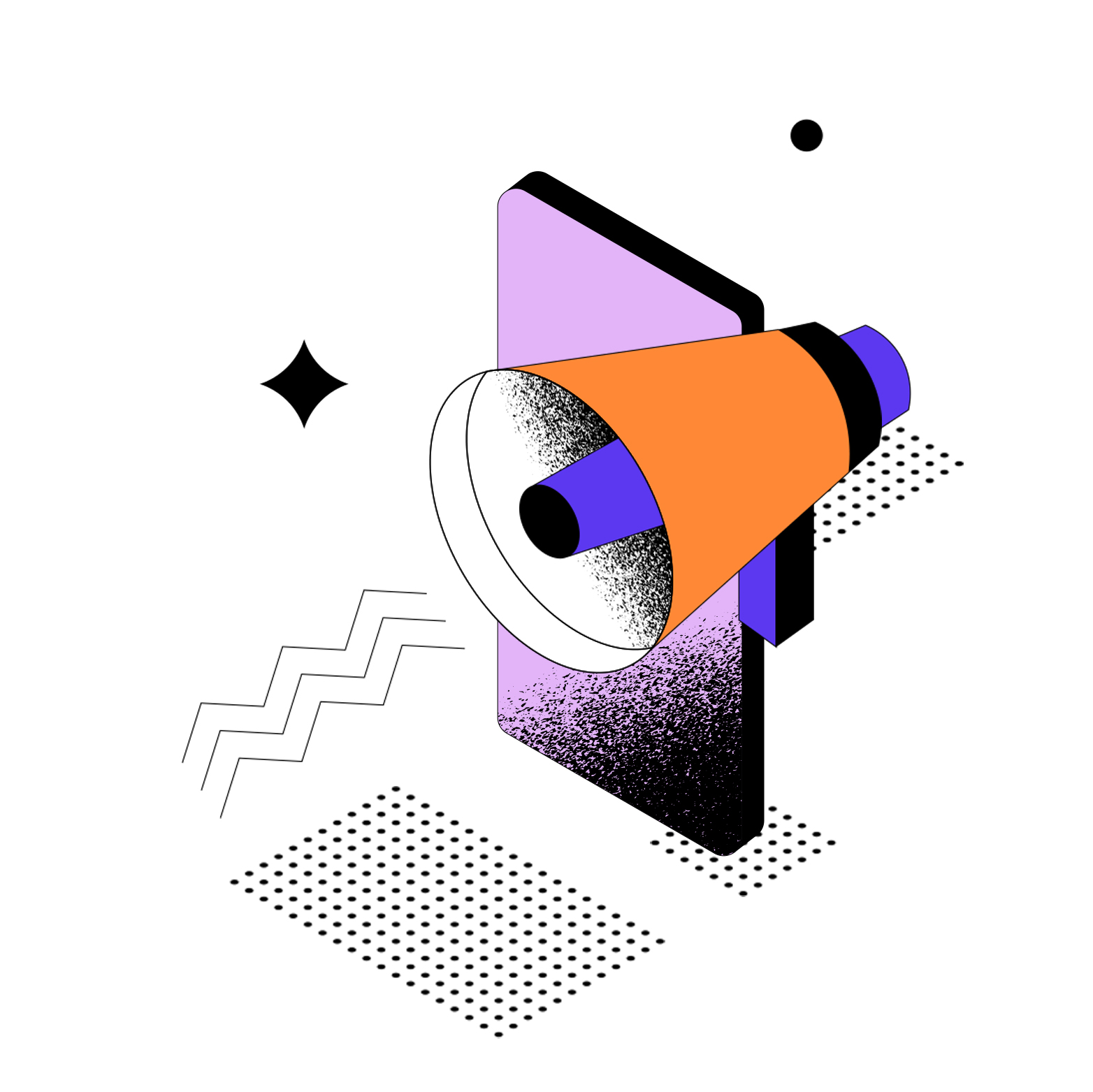 Image of phone and megaphone