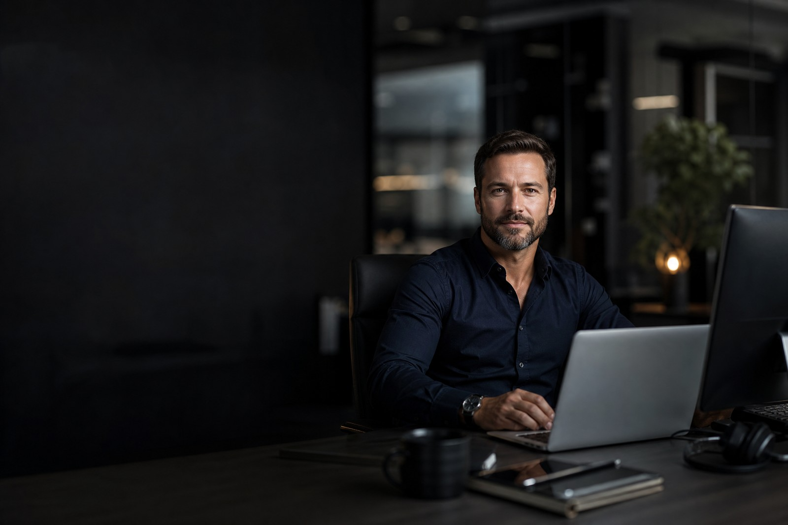 Business Owner at desk